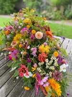 Rouwstuk plukbloemen